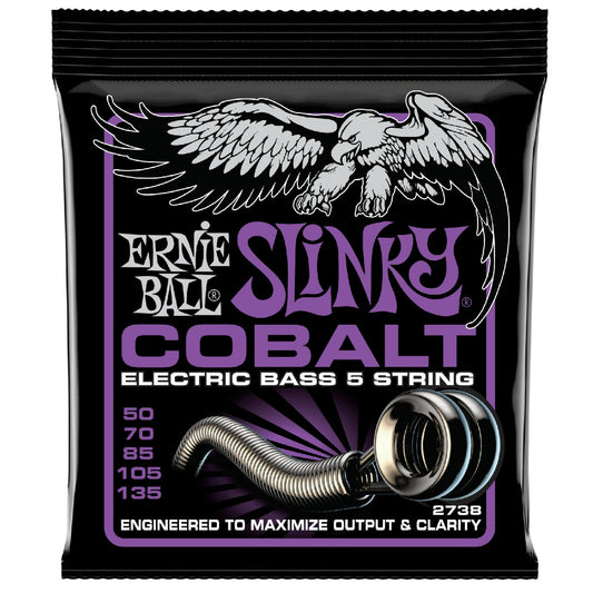 Ernie Ball 2738 Power Slinky Cobalt Electric Bass 5 String - 50-135