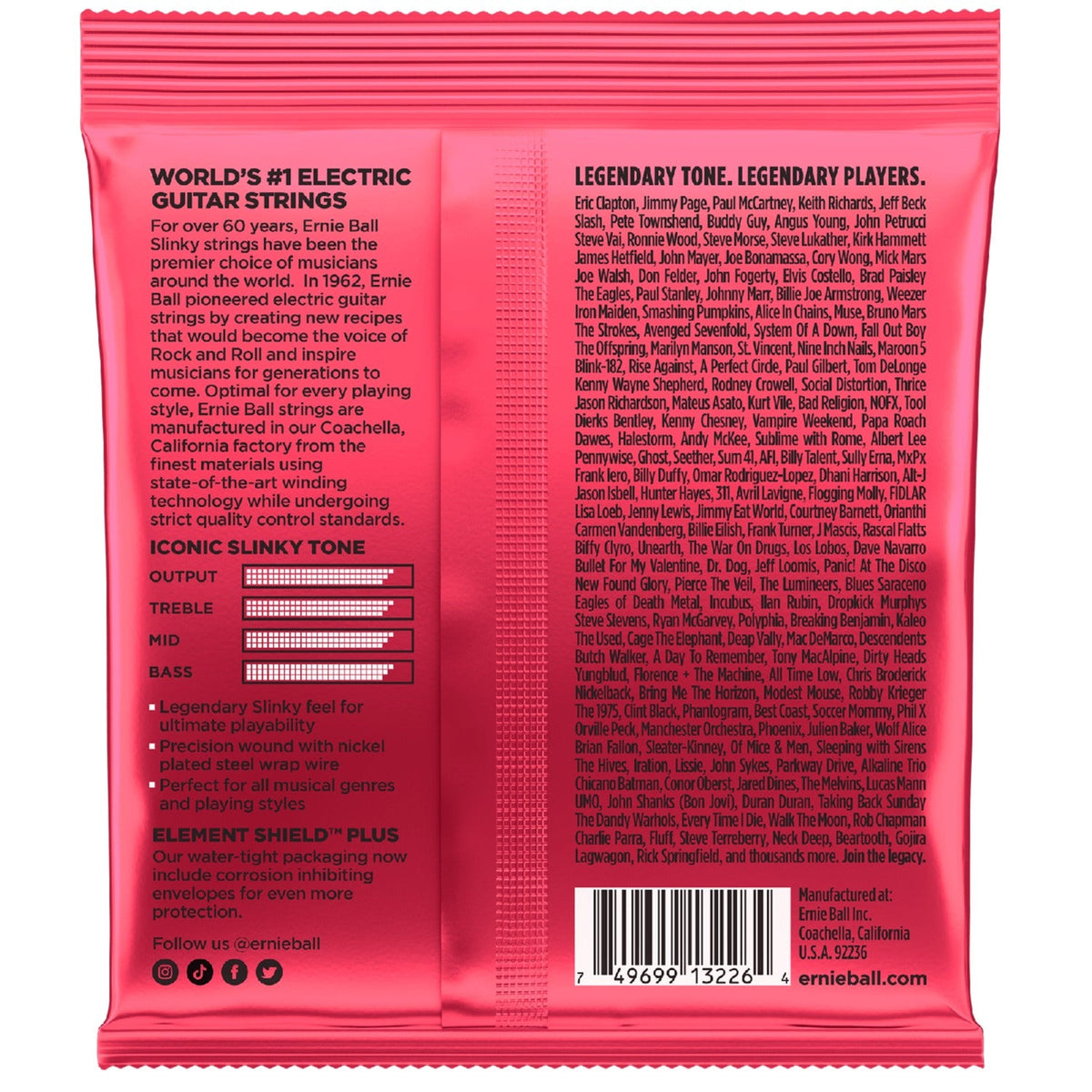 Ernie Ball 3226 Burly Slinky Nickel Wound Electric Guitar Strings 3 Pack - .11-.52