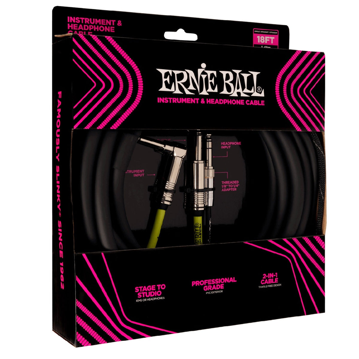 Ernie Ball Instrument And Headphone Combo Cable