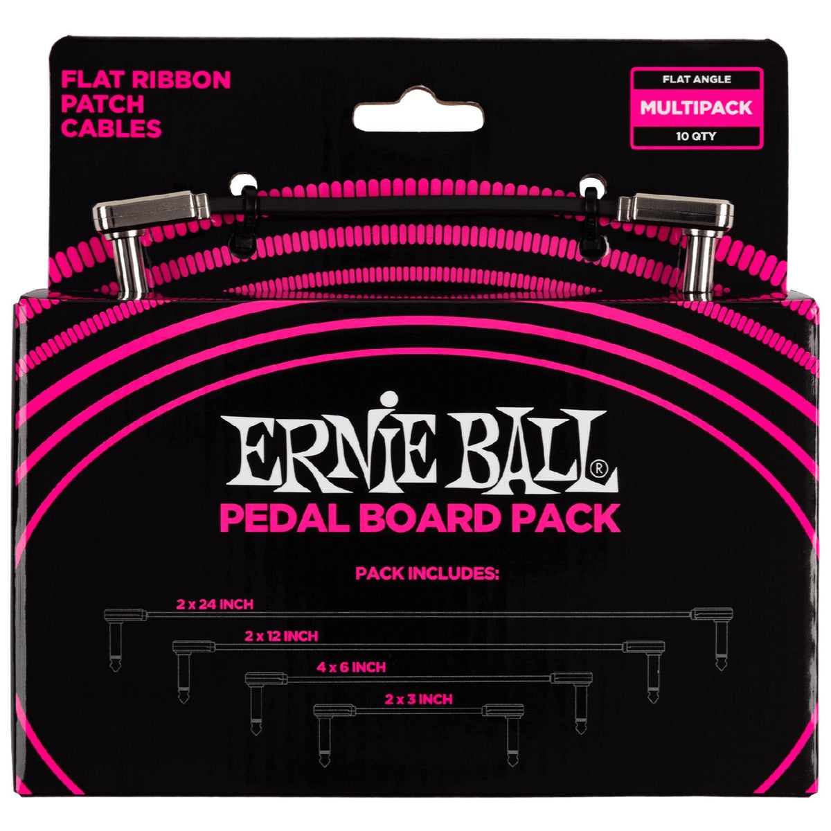 Ernie Ball Flat Ribbon Pedalboard Multi-Pack Patch Cables