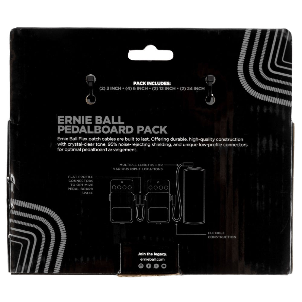 Ernie Ball Multi Pack Bass Flex Patch Cable - Black