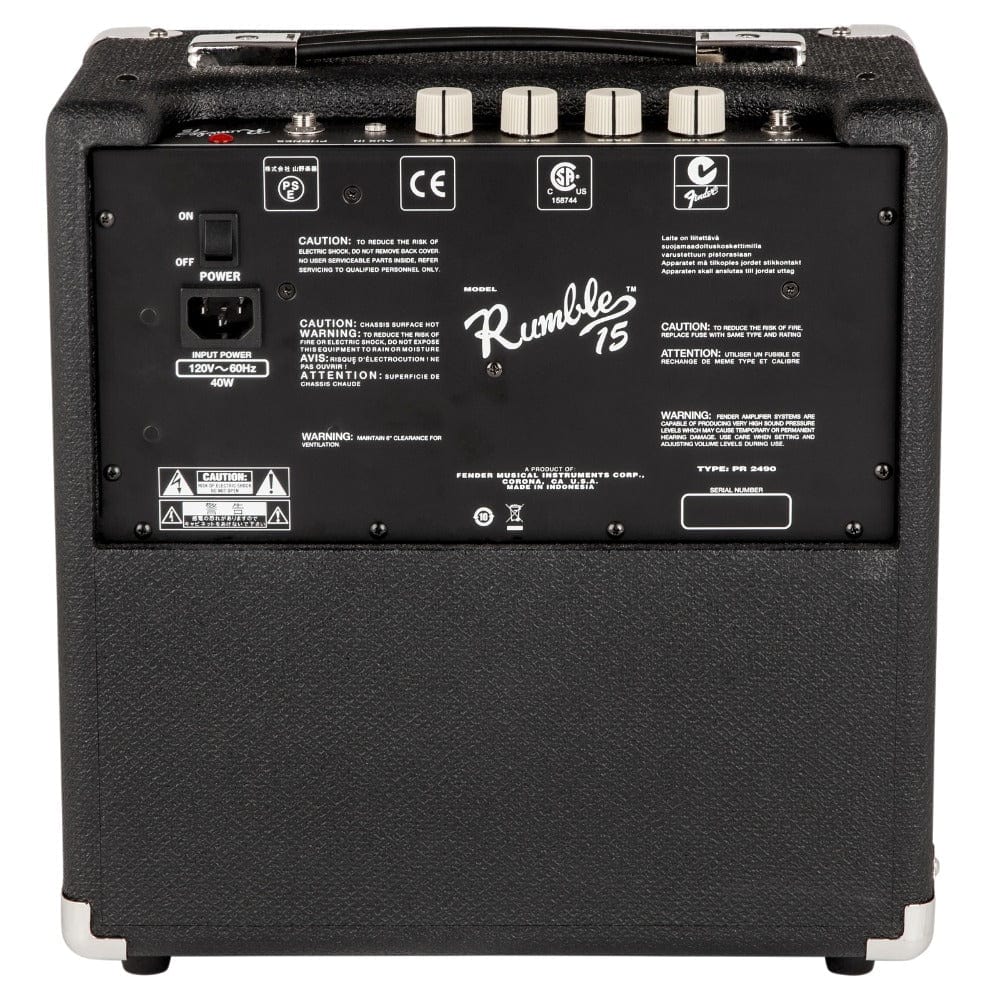 Fender Rumble 15 Watts Bass Combo Amplifier - Open Box