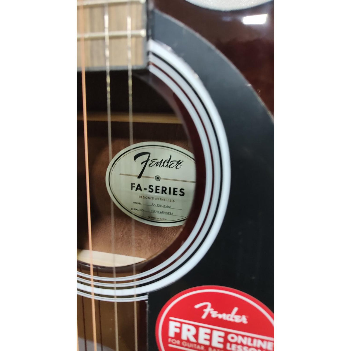 Fender FA-135CE Concert V2 Electro Acoustic Guitar - Natural Mahogany - Open Box