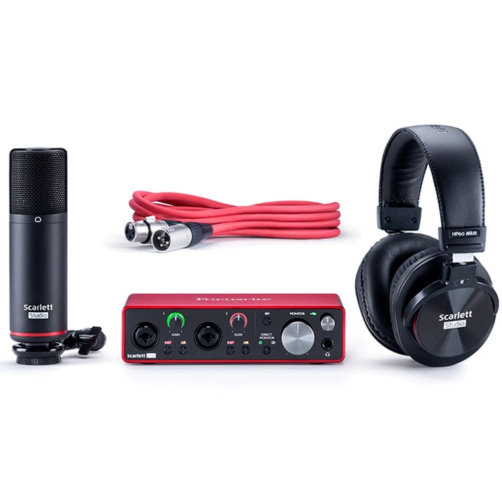 Focusrite Scarlett 2i2 Studio 3rd Gen USB Audio Interface and Recording Bundle