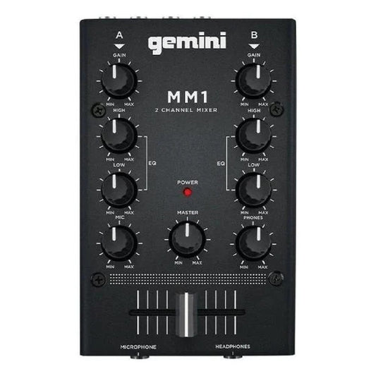 Gemini MM1 2-Channel Pocket-Sized DJ Mixer