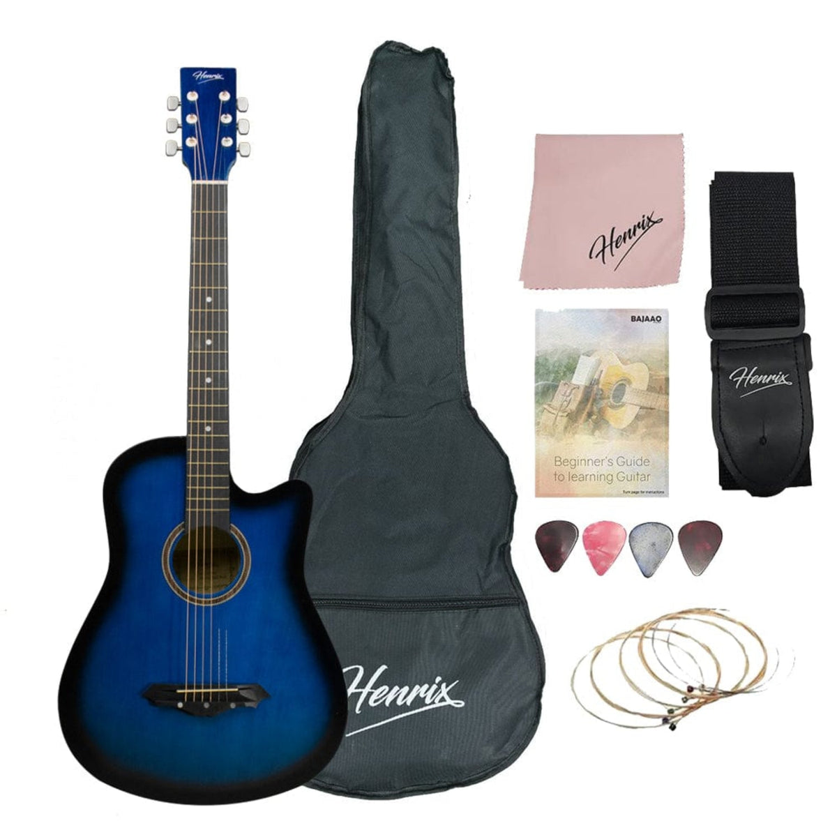 Henrix 38c 38 inch Cutaway Acoustic Guitar