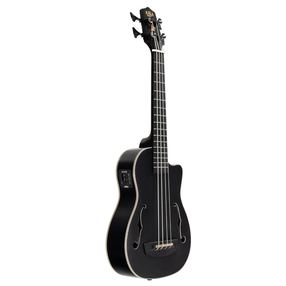 Kala UBASS-JYMN-BK-FS Black Journeyman Mahogany Acoustic-Electric U-BASS with F-Holes