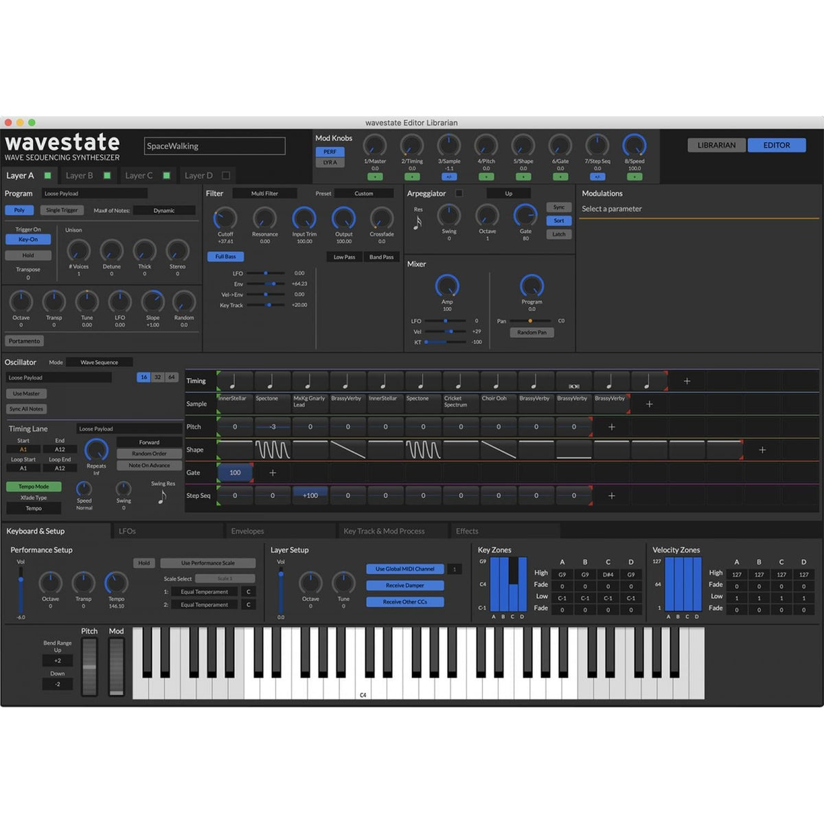 Korg Wavestate SE 61 Key Wave Sequencing Synthesizer