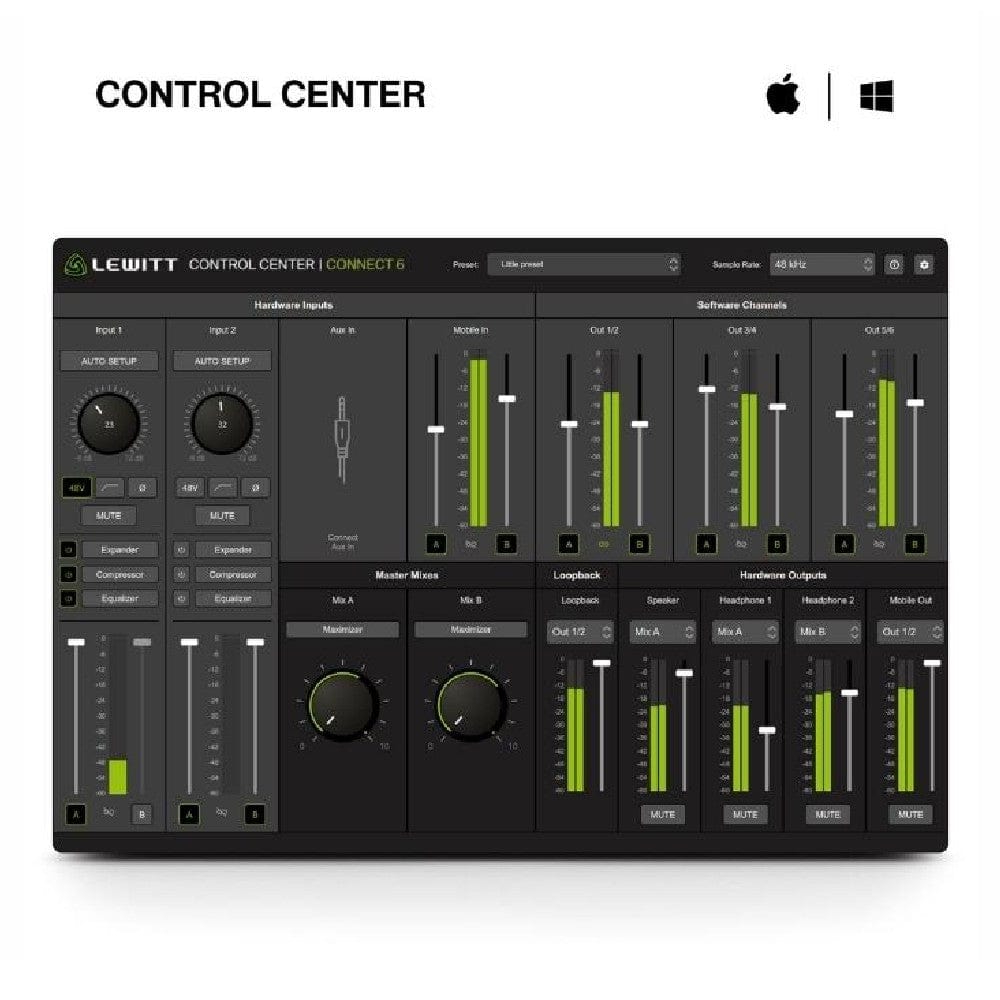 Lewitt Connect 6 6x6 Dual USB-C Audio Interface