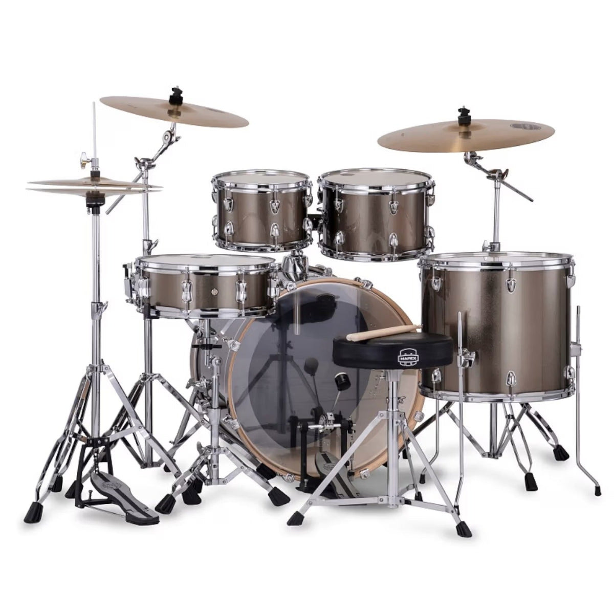 Mapex Venus 5Pcs Hybrid Acoustic Drum Kit with Hardware Cymbals & Throne