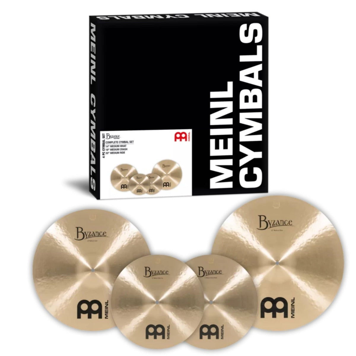 Meinl BT-CS1 14",18",20" Byzance Traditional Cymbal Set - Pack of 4