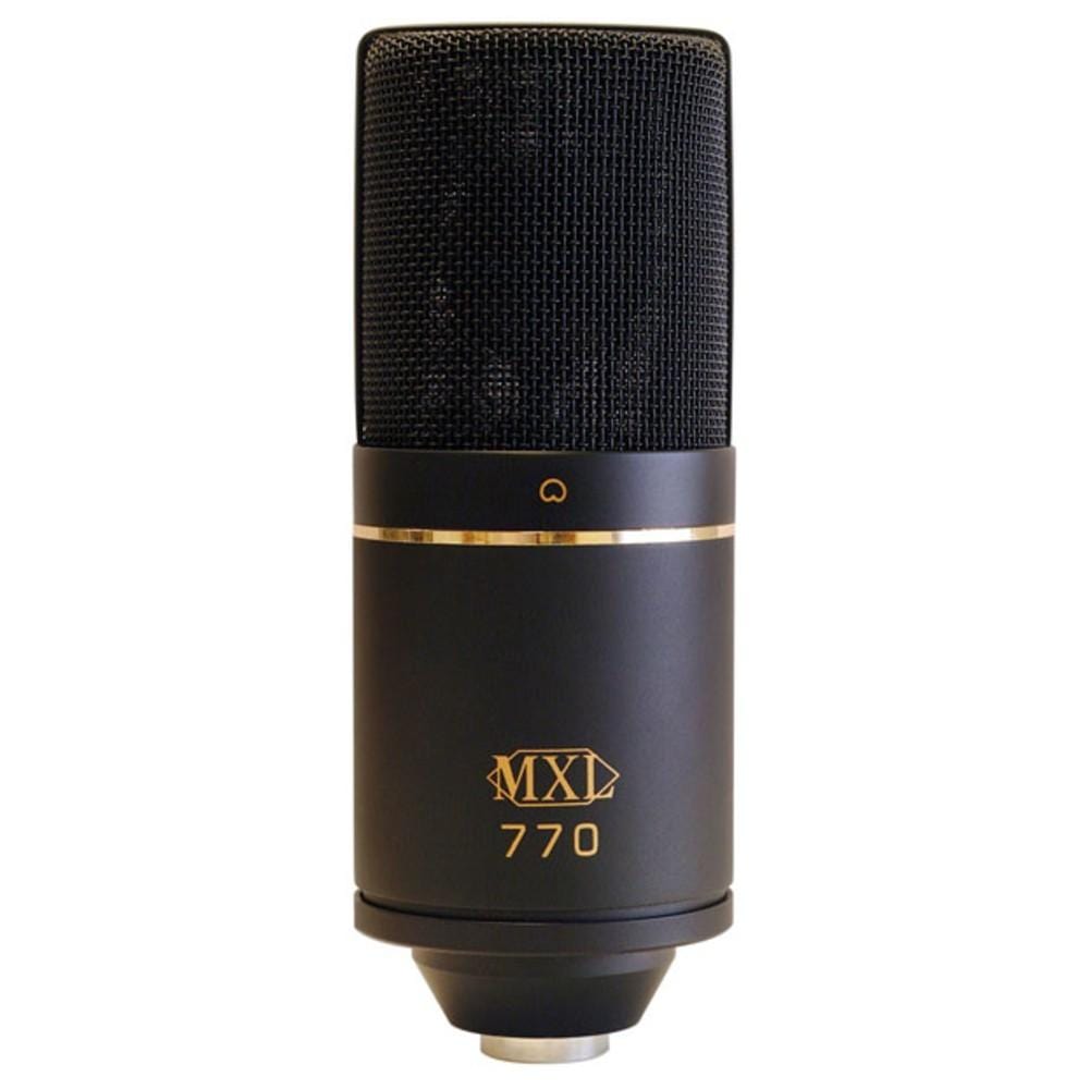 MXL 770 Condenser Microphone Complete Bundle Integrated Pop Filter With Shockmount Kit