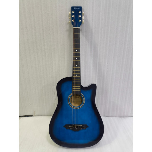 Henrix 38C 38 Inch Cutaway Acoustic Guitar with Dual Action Truss Rod, Gigbag, Picks, String Set, Strap, Cloth & Ebook - Open Box