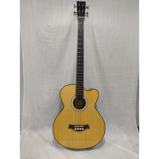 Vault EB40CE 4 String Solid Spruce-Top Electro Acoustic Bass Guitar With EQ and Padded Gigbag - 34" Long Scale Length - Open Box