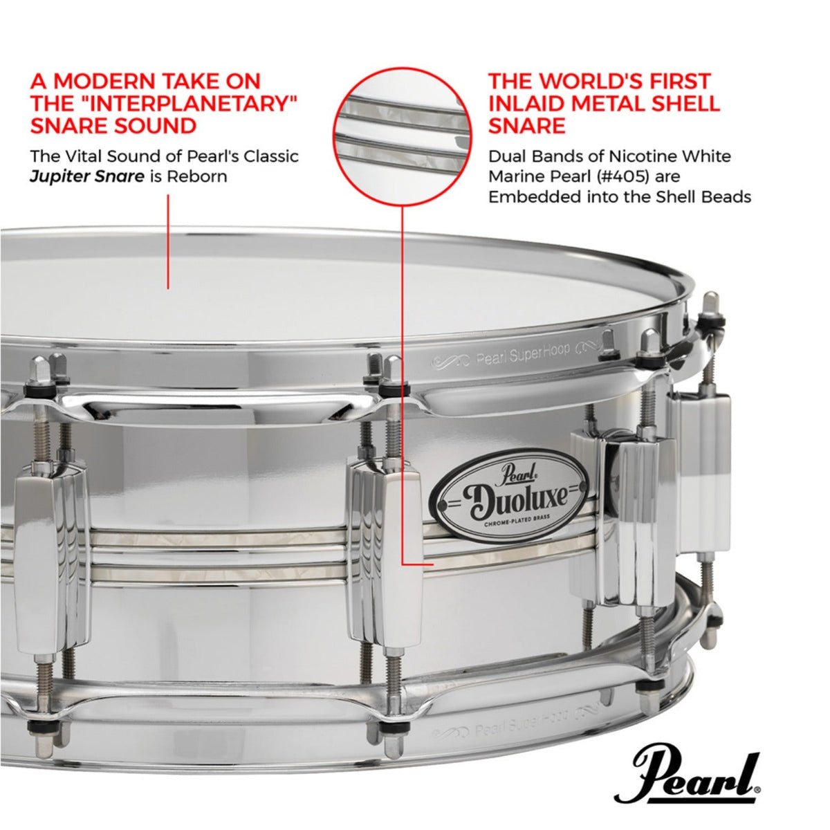 Pearl DUX1450BR 14" x 5" Duolux Snare Drum
