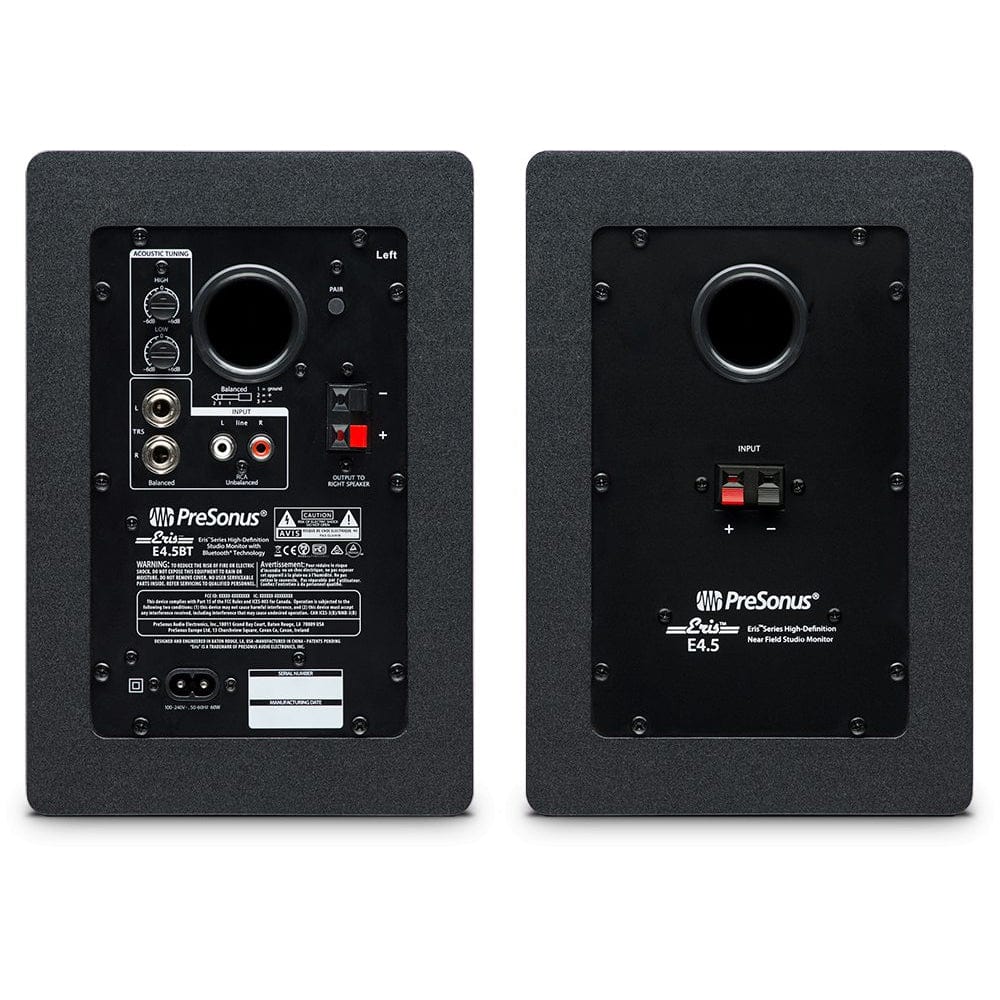 Presonus Eris E4.5 BT High-Definition 2-Way Studio Monitor With Bluetooth - Pair - Open Box
