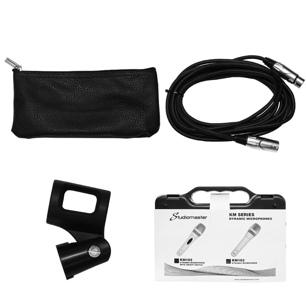 Studiomaster KM102 40Hz - 16kHz Dynamic Microphone - Open Box