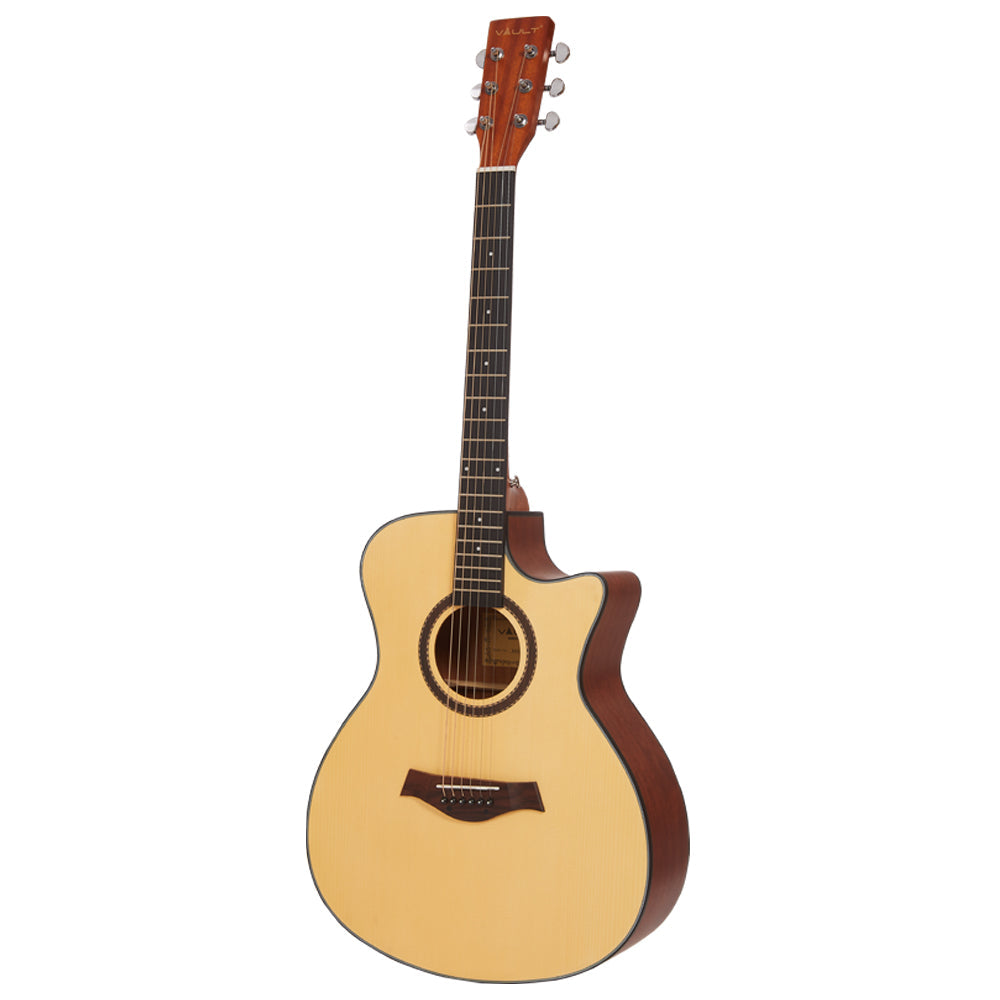 Vault EA25 Grand Auditorium Shape Acoustic Guitar with Bubinga Back and Sides - Open Box