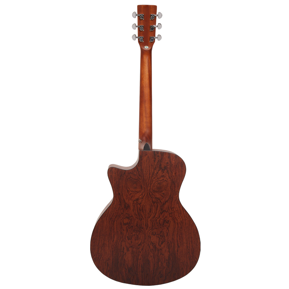 Vault EA25 Grand Auditorium Shape Acoustic Guitar with Bubinga Back and Sides - Open Box