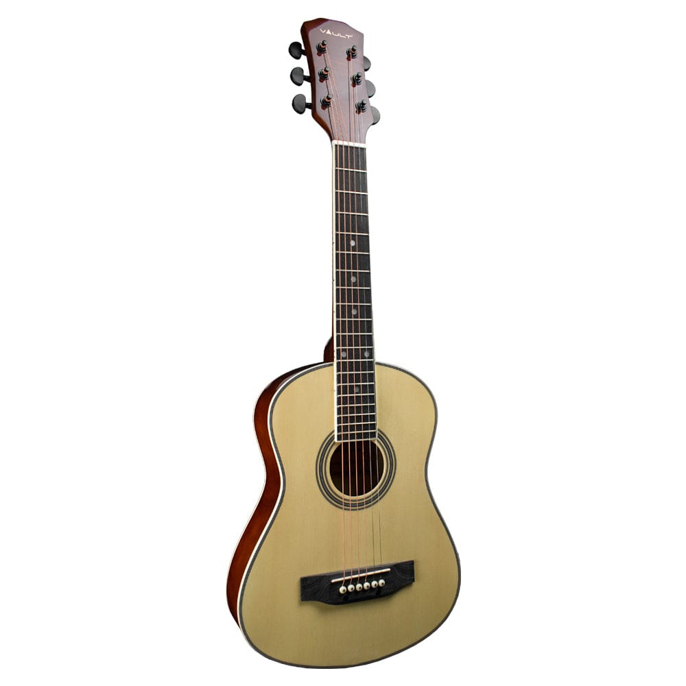 Vault Junior 30 Inch Acoustic Guitar for Kids with Truss Rod, Gig-Bag, Strings, Straps, Picks, String Winder, Polishing Cloth & E-Book - Natural Gloss - Open Box