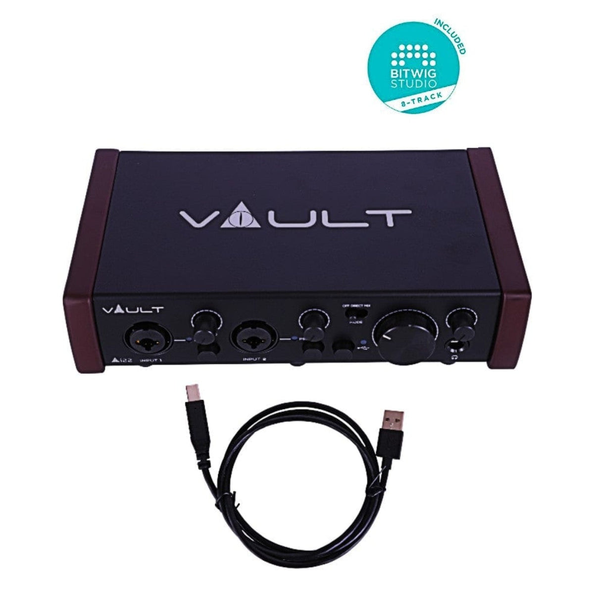 Vault Ai22HD 2x2 USB Audio Interface with 192kHz Recording and Bitwig 8-Track Bundle - Open Box