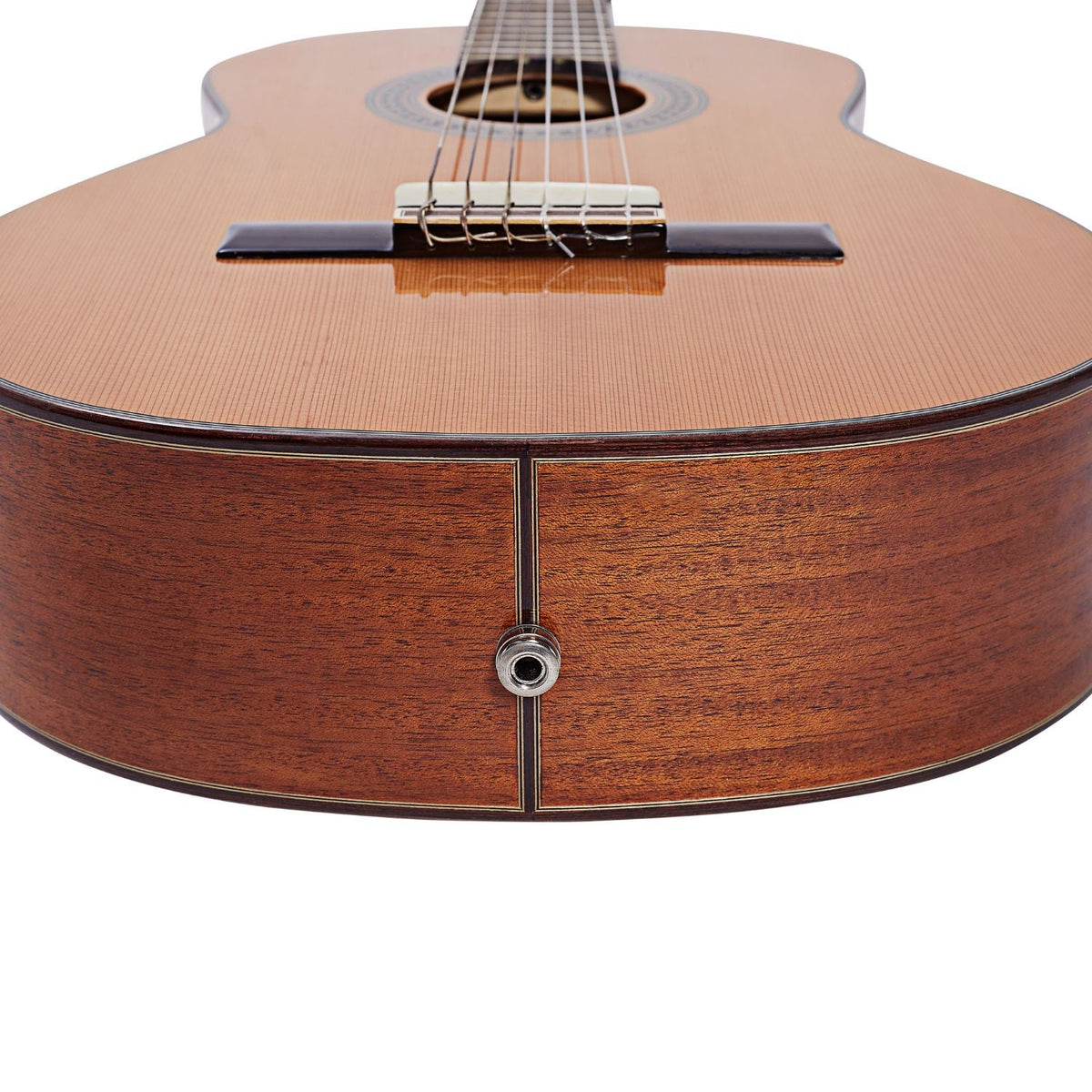 Vault Performer Pro Premium Classical Guitar with All Solid wood and Transacoustic EQ with Delay, Reverb, Chorus onboard effects and 25mm Paded Gigbag