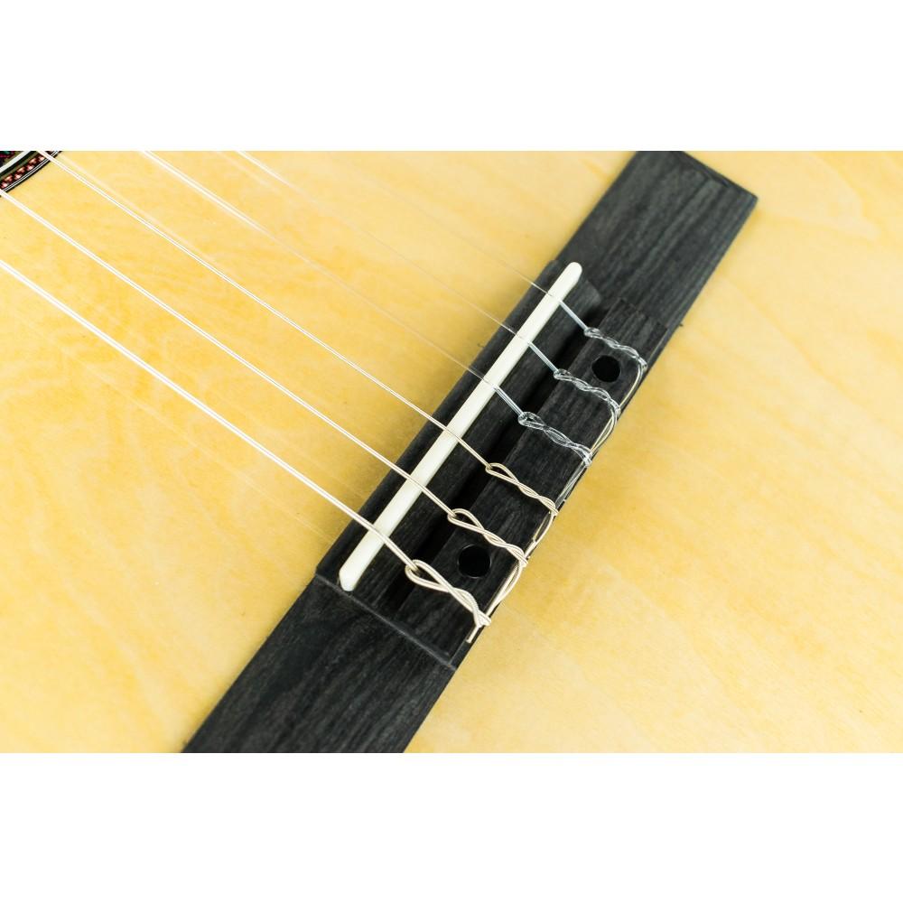 Vault CL-20 4/4 size Classical Guitar with Gigbag, Tuner, Strap, Polishing Cloth & Ebook - Natural Gloss