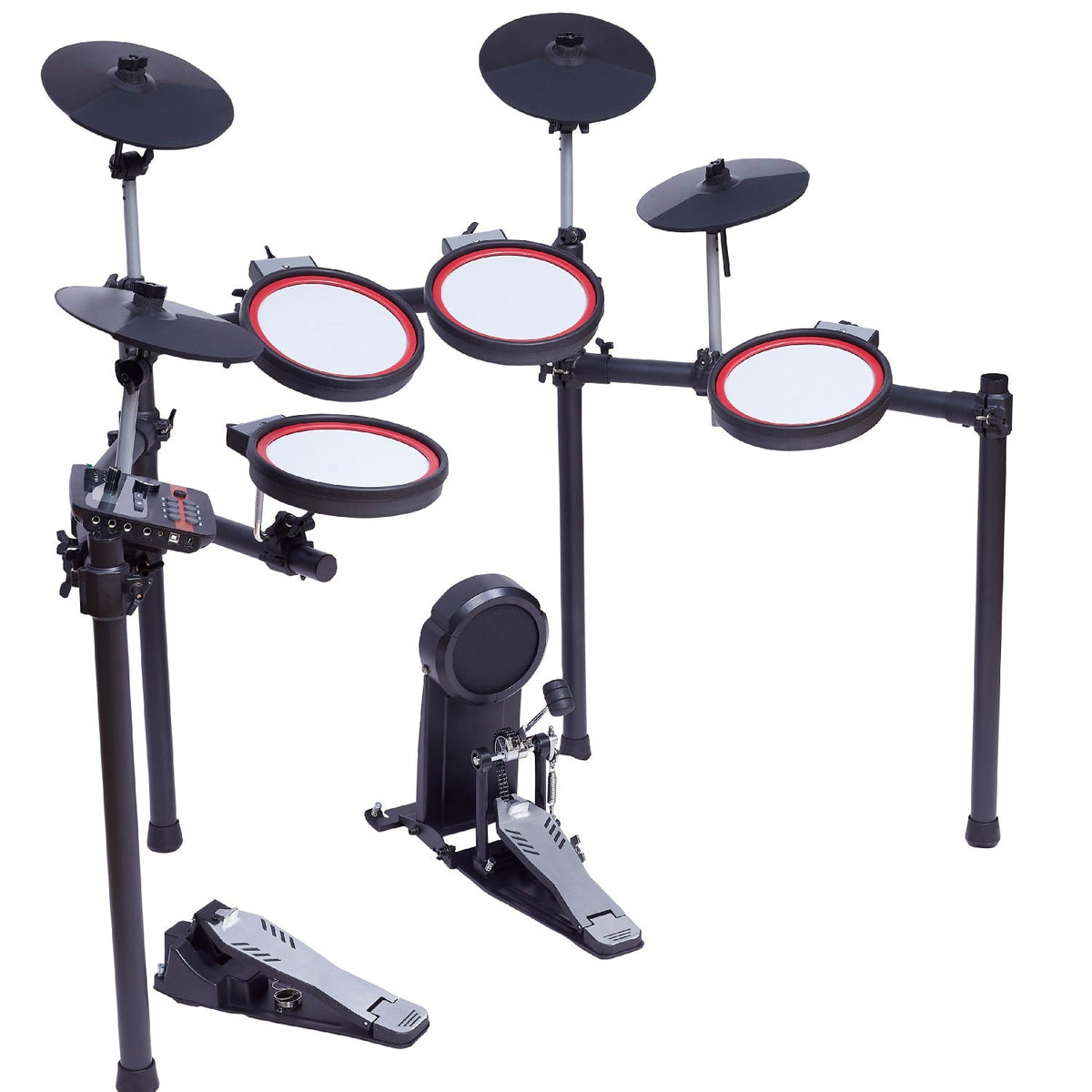 Vault Impact Fusion Electronic Drum Kit with Dual-Zone Mesh Pads, Advanced Drum Module, Cymbals & 300+ Sounds