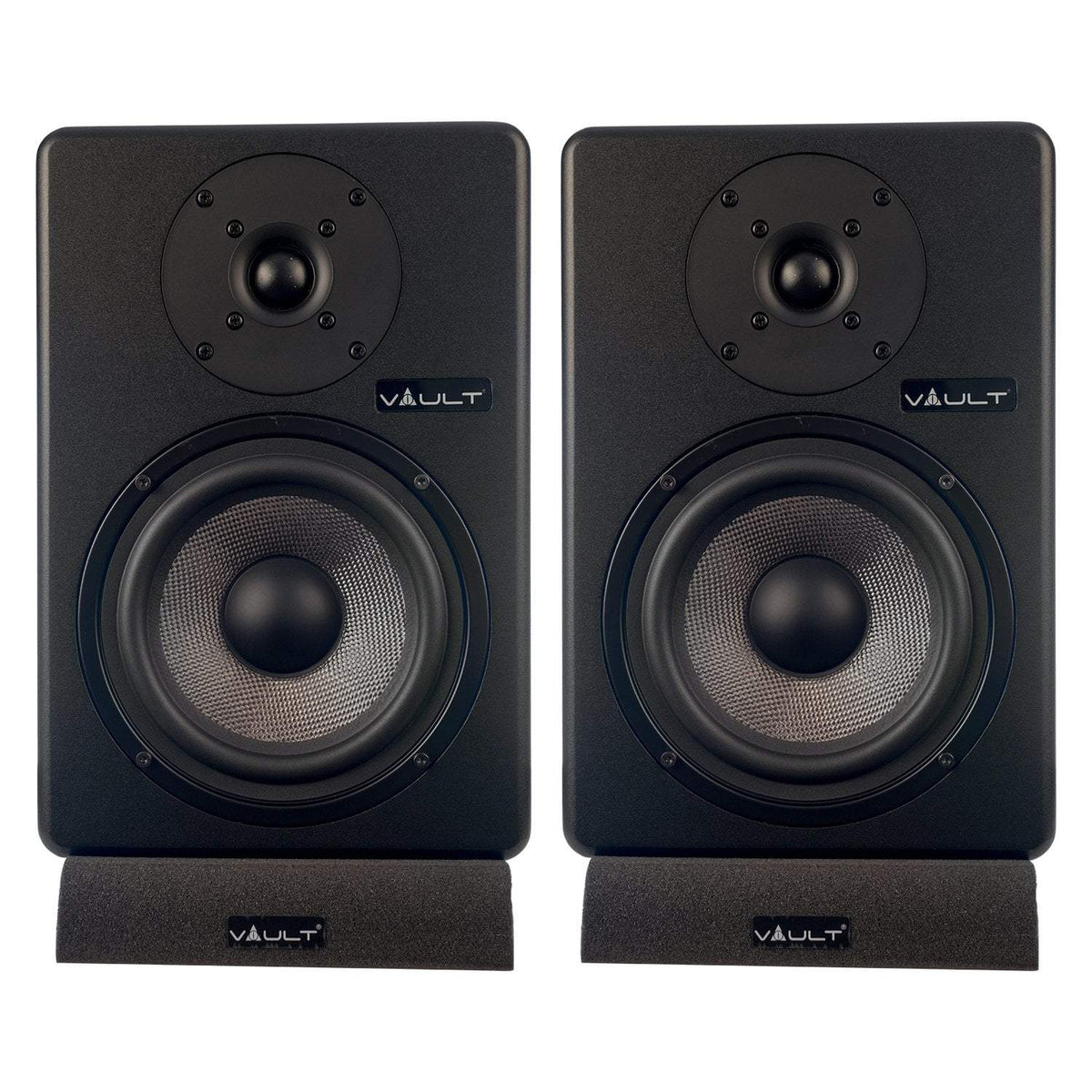 Vault C6 6" Powered Studio Monitors With Isolation Foam Pads - Pair - Open Box