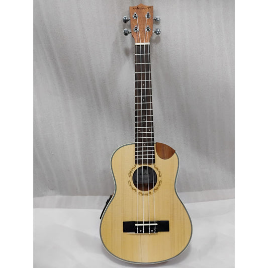 Vault UK-1000TCE 26-Inch Solid Spruce Top Premium Semi Cutaway Electro- Acoustic Tenor Ukulele - Open Box B Stock