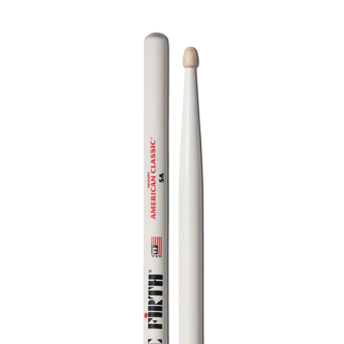 Vic Firth 5AW American Classic Wood Tip Drumstick - White - 5A